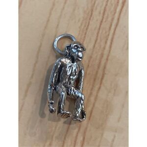 Monkey Ape Sterling Silver Jewelry Charm